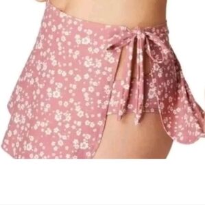 Andie Swim Ditsy Floral Rose Tie Sarong Bottom COVER-UP Size Small NWT